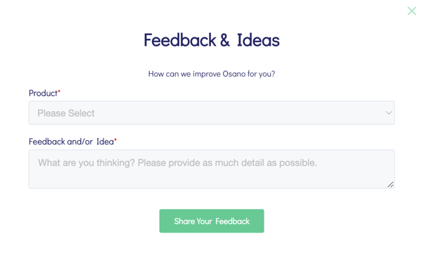 Feedback and Ideas