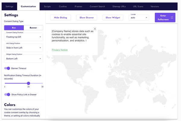 Cookie Consent >> Customization 2023